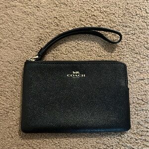 Coach black wristlet